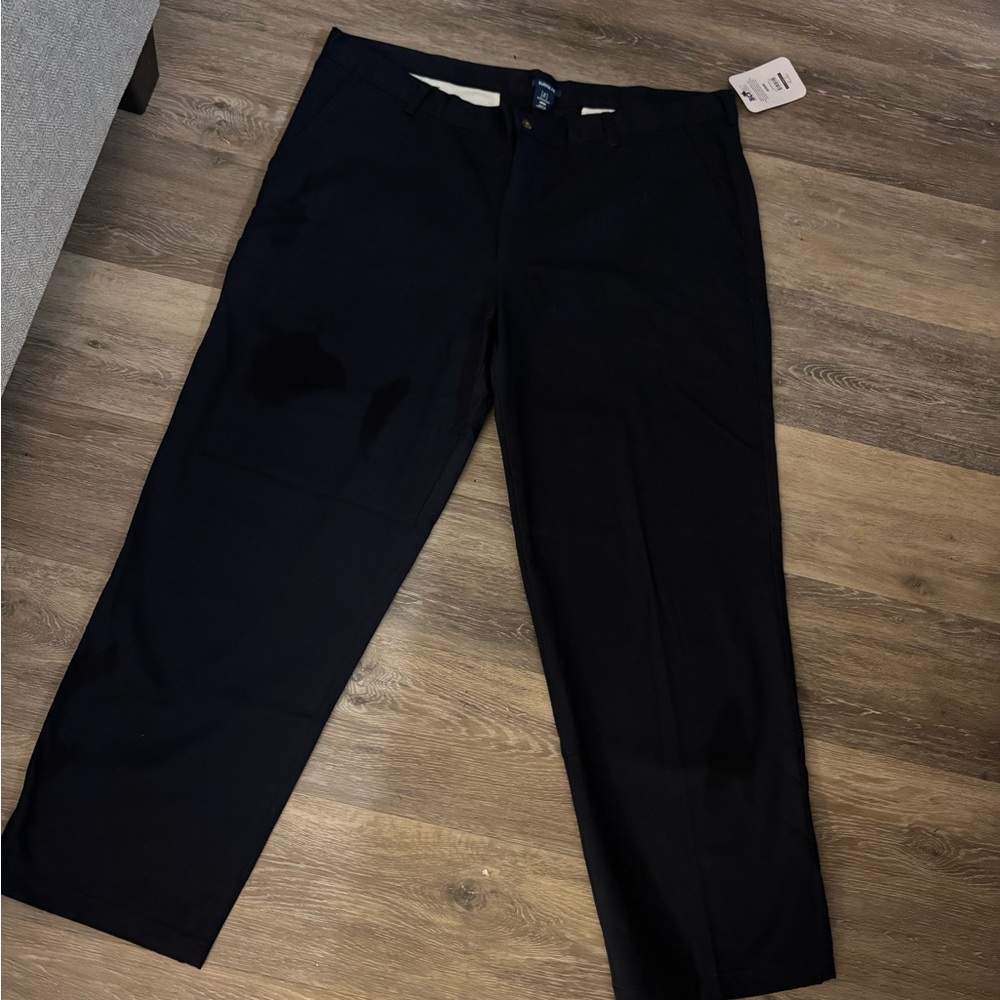 Men's George Black Dress Pants - Classic Straight Fit Sz 42x30 NWT